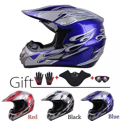 New ATV UTV Adult Racing Dirt Bike Off-Road Motocross Gloves/Goggles Helmet DOT • $44.64