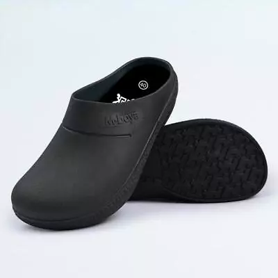 Mens Womens Kitchen Chef Shoes Sandals Non-Slip Oil Safety Slippers Clogs Size  • £21.14