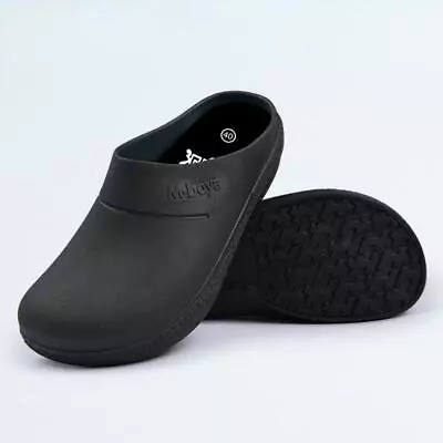 Mens Womens Kitchen Chef Shoes Sandals Non-Slip Oil Safety Slippers Clogs Size • £21.14
