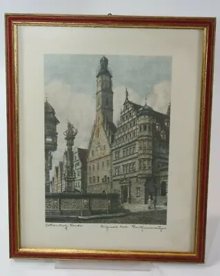 Ernst Geissendorfer Vintage Print German Scene Signed In Frame • $29.99