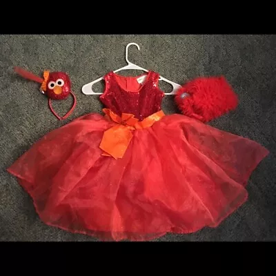 Nwt Chasing Fireflies Girl Princess Costume 6 Red Ball Gown/shrug/headband/crown • $59.99