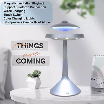 UFO Magnetic Levitating 3D Floating Bluetooth Speaker LED Wired Table Lamp • $94.05