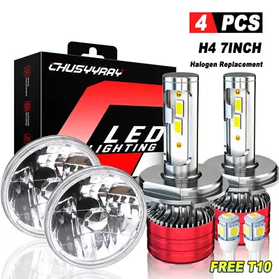 7  Inch Projector Round LED Headlight Hi-Lo Beam For Chevy C10 C20 Pickup Nova • $132.99