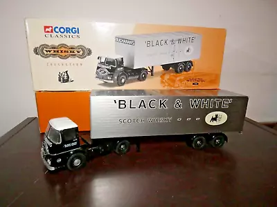 Corgi Black & White Whisky Artic Box Trailer ERF KV Artic Box 1:50 Scale 11401 • £22.99