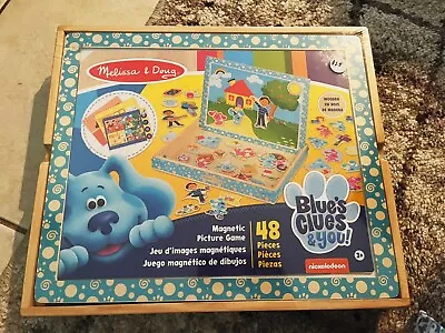 Melissa & Doug Blue's Clues & You! Wooden Magnetic Picture Game (48 Pieces) • $17