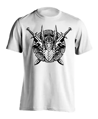New Men's Odin Viking T-Shirt Norse God Workout Warrior Graphic Sports Tee Shirt • $16.99