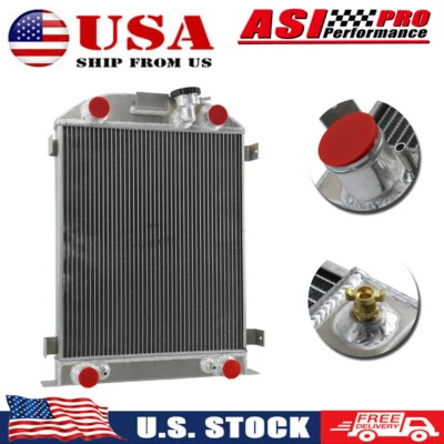 $184.95 • Buy 3-Row Aluminium Radiator For 1932 Ford Flathead V8 Stock/Height Street Rod AT/MT