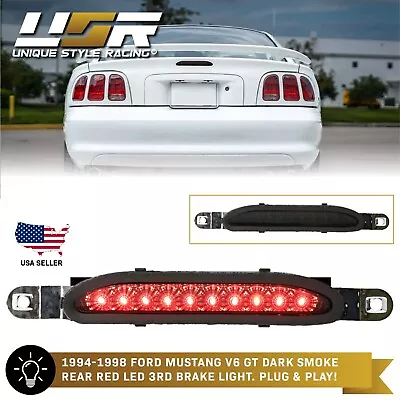 SMOKE Rear Red LED Third 3rd Brake Tail Light For 1994-1998 Ford Mustang V6 GT • $54.95