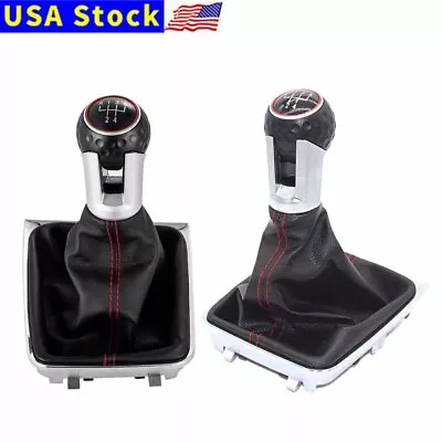 Shift Knob Gaiter Boot Car Gear Shift Knob Stick For VW Golf7 A7 MK7 For GTI GTD • $22.70