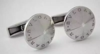 Authentic BVLGARI  Cufflinks Silver Round Silver Cuffs SV925 • $526.50