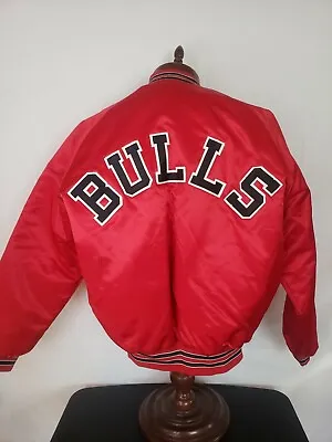 🔥🚨Vintage Chalk Line XL Chicago Bulls Starter Style Spellout Rare Jacket EUC! • $399.99