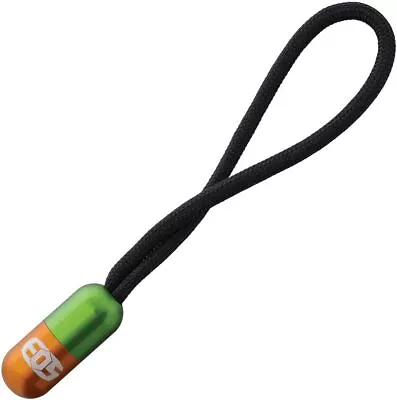 EOS Pill Bead Lanyard Green/Orange Aluminum Screw-Together Conceals Knot USA • $35.09