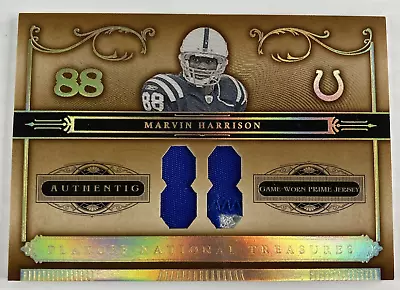 2006 National Treasures Marvin Harrison Prime Jersey Number Patch /88 • $24.99