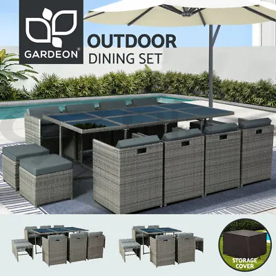 $807.45 • Buy Gardeon 9/11/13 Pcs Outdoor Furniture Dining Set Wicker Lounge Setting Patio