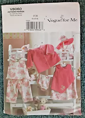 Vogue Pattern V8060 Toddler Jacket Top Dress Panties Pants Sewing Project 8060 H • $5.39