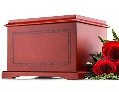 Wood Urn For Human Ashes Adult Memorial Urn Funeral Cremation Urns Large Burial  • $54.69