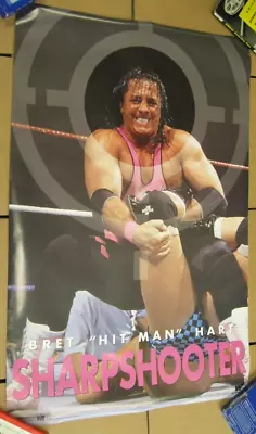 Vintage 1994 Bret The Hit Man Hart Sharpshooter Poster 2622 Titan WWF 23  X 35  • $19.99