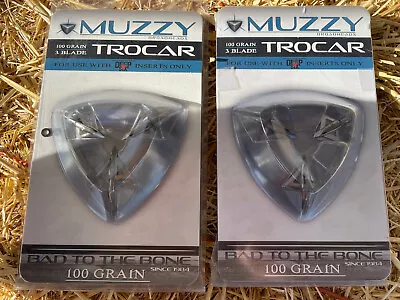 Muzzy Trocar Deep Six 100 Grain: 3 Blade Broadheads 3pk: 1-3/16  Cut: # 291 VHTF • $99.99