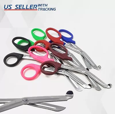 EMT Utility Red Scissors 5.5  Medical Paramedic First Aid Universal Shears Tools • $5.40