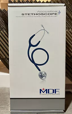 MDF Acoustica Lightweight Stethoscope ~ Adult Dual Head Black MDF747XPBO   D1 • $24.99