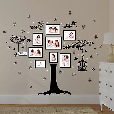 Family Tree Photo Frame Swarovski Crystals Wall Art Sticker Decal Background Big • £14.95