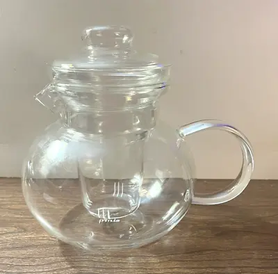 Primula Clear Glass 40 Oz Teapot W/ Infuser & Lid • $12.95
