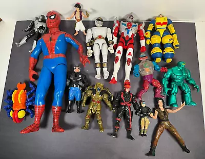 Mixed Random Vintage Figure LOT Spider-Man GI Joe MOTU Inhumanoids Power Rangers • $59.99