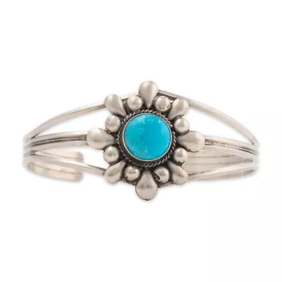 Vintage Running Bear Sterling Turquoise Southwestern Style Cuff Bracelet 6.75  • $124.50