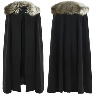 Men Women Warm Long Maxi Cape Cloak Coat Woolen Loose Vintage Cloak Overcoat • $49.99