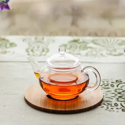 250ml Heat Resistant Thicken Clear Glass Herbal Teapot  With Infuser • £8.39