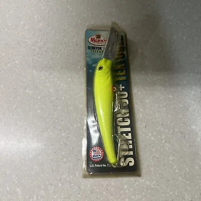 Mann's Textured Stretch 30+ BIGFISH Catching Trolling Lure T30-07 In CHARTREUSE • $28.99