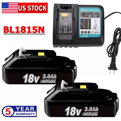 New For Makita 18V 3.0Ah Lithium Ion Battery Or Charger BL1815 BL1830 BL1850 LXT • $16.89