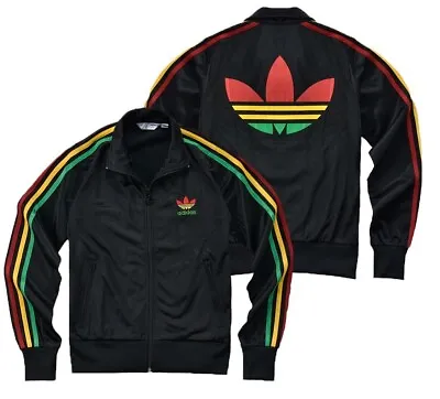 NEW Adidas Originals Women Firebird Rasta Colorful Jamaica Bob Marley Jacket !!! • £160.62