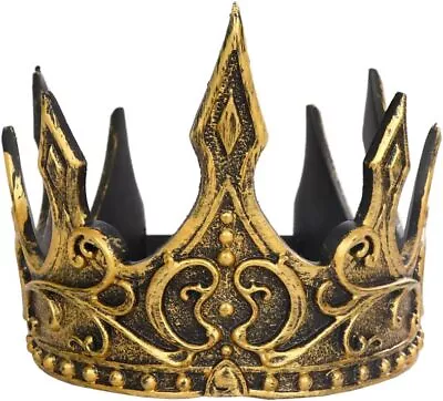 Regal King's CrownAdjustable Royal Crown Prince TiaraMedieval King Costume Acc • $22.92
