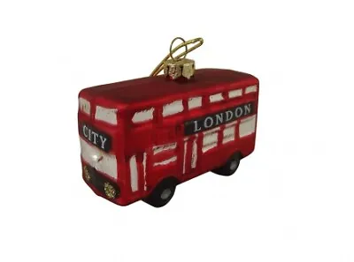 £6.99 • Buy Gisela Graham Glass London Bus Christmas Decoration - London Themed Gift Idea