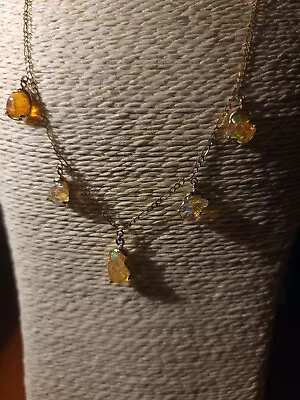 Beautiful Mexican Fire Opal Gold Necklace. NMO101 • $3499.99