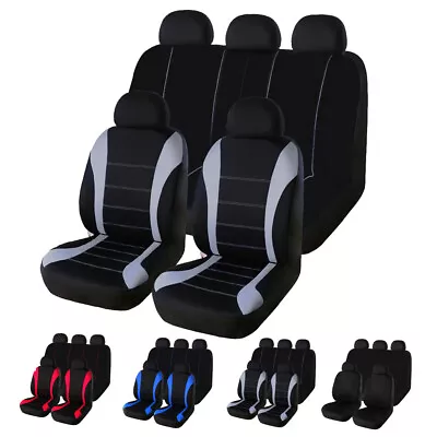 Universal Fabric Car Seat Cover For 2 Front / 5 Seat Full Set Anti-slip Washable • $9.99