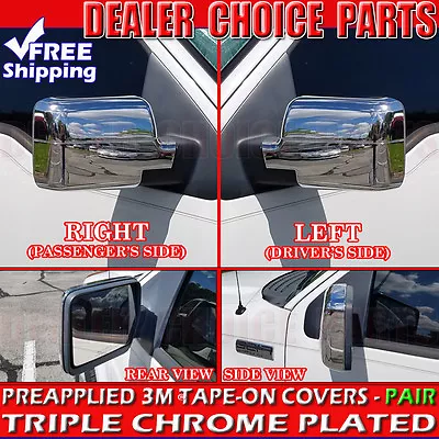 2004 2005 2006 2007 2008 FORD F-150 FULL Chrome Mirror COVERS For POWER Mirrors • $27.47