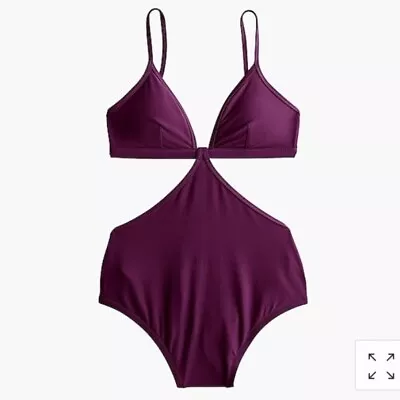 J. Crew Irish Purple Cutout One Piece Swim Suit SIZE 6 • $22.04