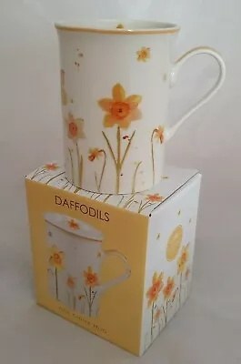 Fine China Daffodil Mug Gift Boxed Floral Flower Mum Leonardo Pavey Daffodils • £7.99