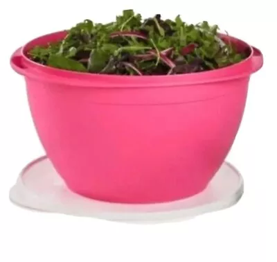 Tupperware 42c/10L Maxi Mega Serving Bowl Pink Punch W/White Seal-NEW-SHIP INCL • $42.99