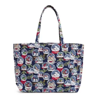 Vera Bradley Grand Tote Set Snow Globes  X-large Size Tote With Pouch Nwt Winter • $76.46