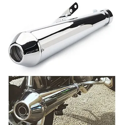 Chrome Universal Motorcycle Slip On Exhaust Adjustable Pipe • $79.99