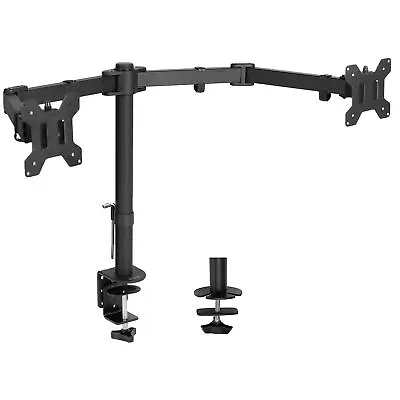 VIVO Full Motion Dual VESA Monitor Desk Mount Double Arm Joint Screens Up To 34  • $49.99