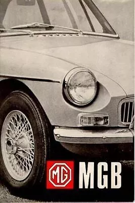 Mg Mgb Tourer & Gt Driver'S Handbook (Us Edition) 1968 • $18.85