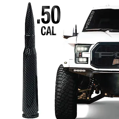 50 Cal Bullet Antenna For Ford Dodge & Ram F150 F250 F350 Antenna Carbon Fiber • $26.99