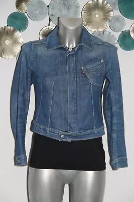 Jacket IN Jeans Short Blue Washed Woman Levi's SIZE XS Mint • $45.37