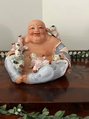 Laughing Buddha With Children Fertility Symbol • £99.77