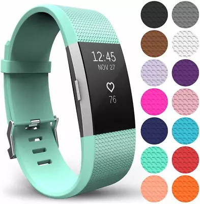 Strap Replacement Silicone Wristband Band Watch Wrist Straps For Fitbit Charge 2 • $11.39