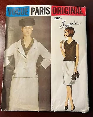 Vogue 1383 Paris Original By Laroche Skirt Suit & Blouse Pattern Sz: 14 UNCUT • $19.99